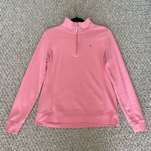Vineyard Vines Women’s Pink & Teal Quarter-Zip Sweatshirt – Size Medium